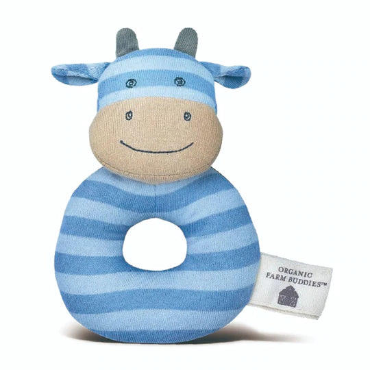 Apple Park Organic Farm Buddies - Mr Moo Teether Rattle