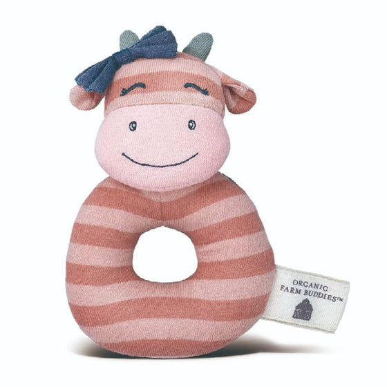 Apple Park Organic Farm Buddies - Miss Moo Teether Rattle